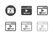 视频Web播放器图标-多系列