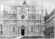 古董插图：Certosa di Pavia