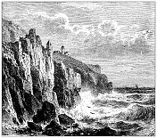 古董插图:康沃尔的蜥蜴