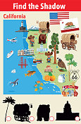 找到加州符号的影子 找到加州符号的影子