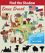 找到阴影,德克萨斯符号 找到阴影,德克萨斯符号