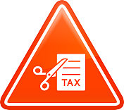 削减税收页与剪刀图标