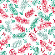 圣诞无缝图案。 圣诞无缝图案。