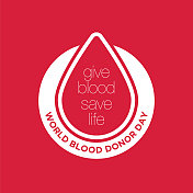 世界献血者日。献血的概念。医学背景。矢量插图。