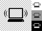 电脑信号图标上的棋盘透明背景