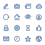 主页界面-完美像素蓝线图标 主页界面-完美像素蓝线图标