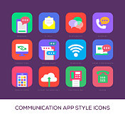 沟通App风格图标