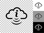互联网云图标在棋盘透明的背景