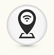 Wifi热点互联网连接地图指针图标