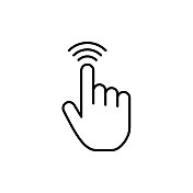 光标图标-手。鼠标点击。向量股票插图 光标图标-手。鼠标点击。向量股票插图