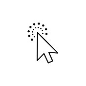 光标图标-箭头。鼠标点击。向量股票插图