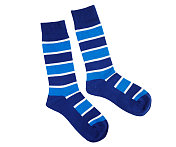 蓝色条纹的袜子