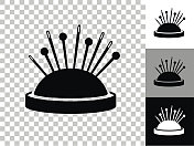 针针图标在棋盘透明背景 针针图标在棋盘透明背景