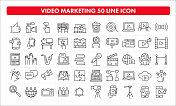 视频营销50线图标