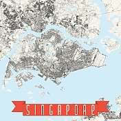 新加坡矢量地图