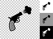 冲刺开始枪图标在棋盘上透明的背景