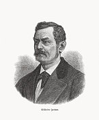 威廉・乔丹(1819-1904)，德国作家。木刻，1893年出版