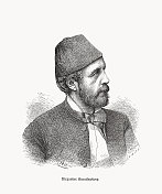 亚历山大・卡拉塞奥多里・帕夏(1833-1906)，奥斯曼-希腊政治家，木版，1893年出版