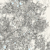 吉隆坡矢量地图