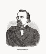 弗里德里希・威廉Kücken(1810-1882)，德国作曲家，木刻，1893年出版