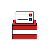 投票箱:政治和选举的象征