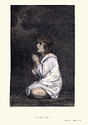 撒母耳还是个向上帝祈祷的男孩