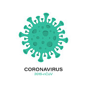 病毒颜色标志图标。冠状病毒矢量图