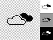 云图标上的棋盘透明背景