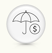 伞下硬币图标