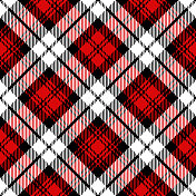 红色苏格兰皇家格子花呢格子纺织图案