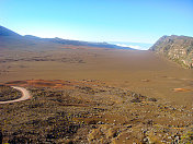 留尼汪岛。Piton de la Fournaise附近的沙地