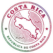 哥斯达黎加复古旅行邮票