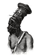 一个黑人国王，刚果人，卢安戈
