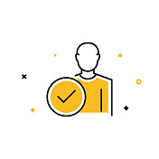 适应性平面线图标，轮廓向量符号插图。