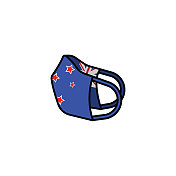 带有新西兰国旗的口罩。