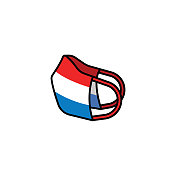 带有荷兰国旗的口罩。
