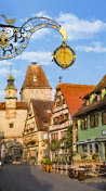 德国中世纪城市罗滕堡的油画效果