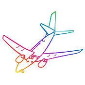 飞机低角度拍摄彩虹