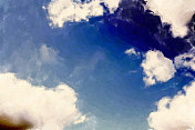 艺术云景-图像的蓝色多云的天空。