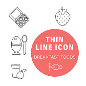 细线早餐图标设置