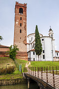 意大利-威尼托城堡，中世纪塔和大教堂