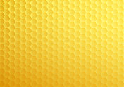 黄色蜂窝状六边形纹理