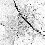 奥地利维也纳矢量地图