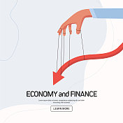 经济和金融概念矢量说明网站横幅，广告和营销材料，在线广告，业务演示等。