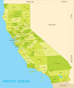 加州平面地图