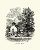 圣安德鲁教堂，伯默顿，威尔特郡19世纪
