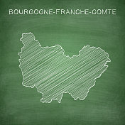 布尔根-弗朗茨-孔德地图画在黑板上