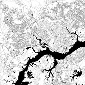 马来西亚柔佛新鲁矢量地图