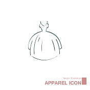 矢量绘制礼服。