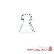 矢量绘制礼服。 矢量绘制礼服。